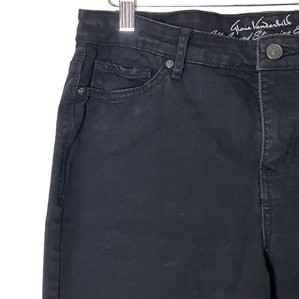 Gloria Vanderbilt | Rail straight high rise classic black jeans size 8 - Picture 4 of 13